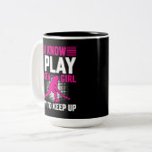 Hockey-Spiel wie ein Mädchen Zweifarbige Tasse (Vorderseite Links)