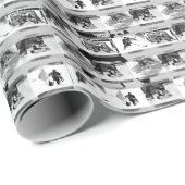 Hockey spielen - Eishockey-Spieler Geschenkpapier (Rolleneckpunkt)