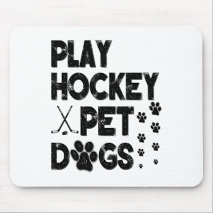 Hockey spielen Haustunde Hunde Mousepad