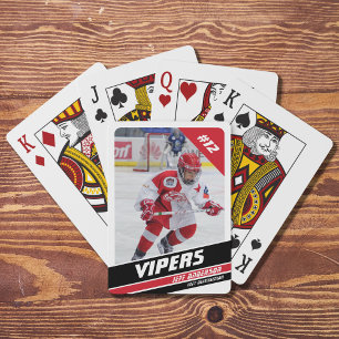 Hockey-Spieler behalten die Vorliebe für Vigorot Spielkarten