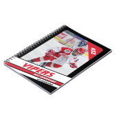 Hockey-Spieler behalten ihren Lebenswillen auf dem Notizblock (Linke Seite)