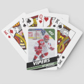 Hockey-Spieler behalten sich vor Spielkarten (Rückseite)