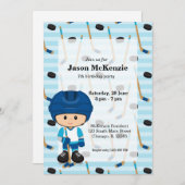 Hockey-Spieler Einladung (Vorne/Hinten)