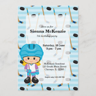 Hockey-Spieler Einladung