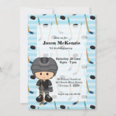 Hockey-Spieler Einladung (Vorderseite)