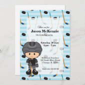 Hockey-Spieler Einladung (Vorne/Hinten)