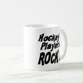 Hockey-Spieler-Felsen! Tasse (VorderseiteRechts)
