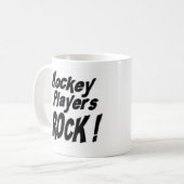Hockey-Spieler-Felsen! Tasse (Vorderseite Links)