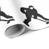 HOCKEY-SPIELER GESCHENKPAPIER (Rolleneckpunkt)