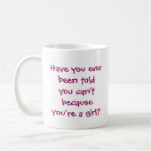 Hockey-Spieler-Girl Kaffeetasse (Links)