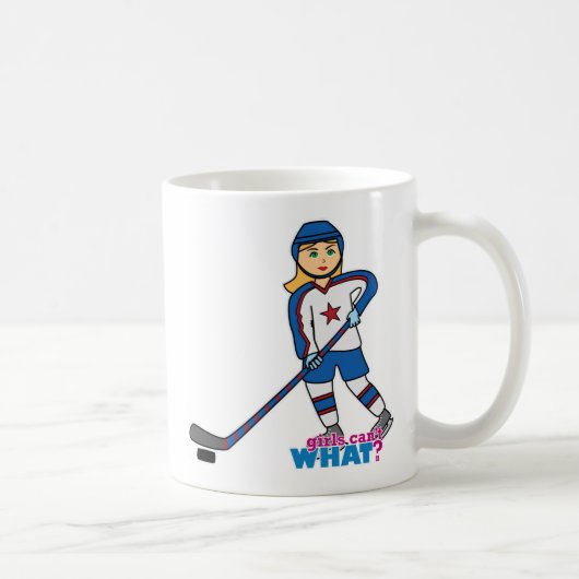 Hockey-Spieler-Girl Kaffeetasse (Rechts)