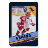 Hockey-Spieler hält an lebendigem Violet fest Magnet (Vertikal)