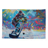 Hockey-Spieler in Goal Kissenbezug (Rückseite)