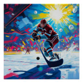 Hockey-Spieler in Goal Poster (Vorderseite)