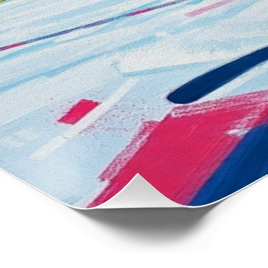 Hockey-Spieler in Goal Poster (Ecke)