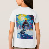 Hockey-Spieler in Goal Tri-Blend Shirt (Rückseite)