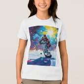 Hockey-Spieler in Goal Tri-Blend Shirt (Vorderseite)