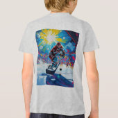 Hockey-Spieler in Goal Tri-Blend Shirt (Rückseite)