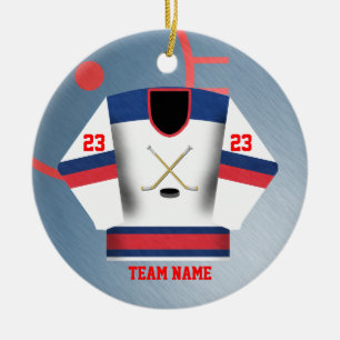 Hockey-Spieler-Jersey-Verzierung Keramik Ornament