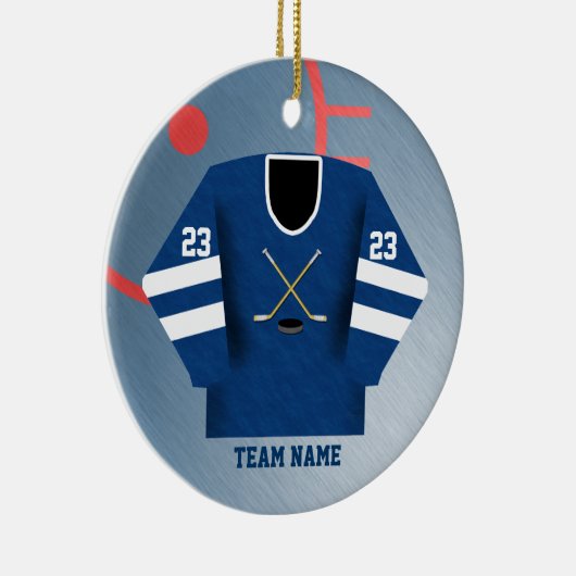 Hockey-Spieler-Jersey-Verzierung Keramik Ornament (Rechts)