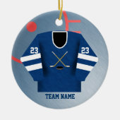 Hockey-Spieler-Jersey-Verzierung Keramik Ornament (Vorne)