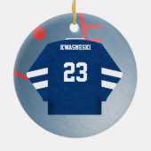 Hockey-Spieler-Jersey-Verzierung Keramik Ornament (Hinten)