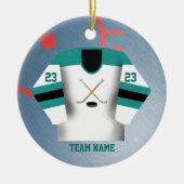 Hockey-Spieler-Jersey-Verzierung Keramikornament (Vorne)