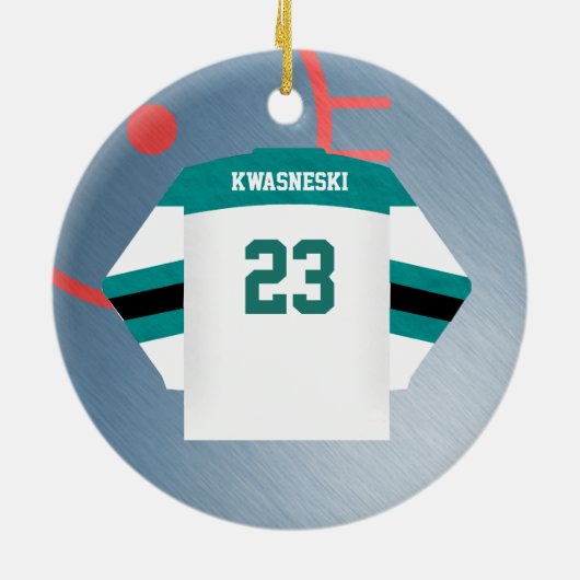 Hockey-Spieler-Jersey-Verzierung Keramikornament (Hinten)