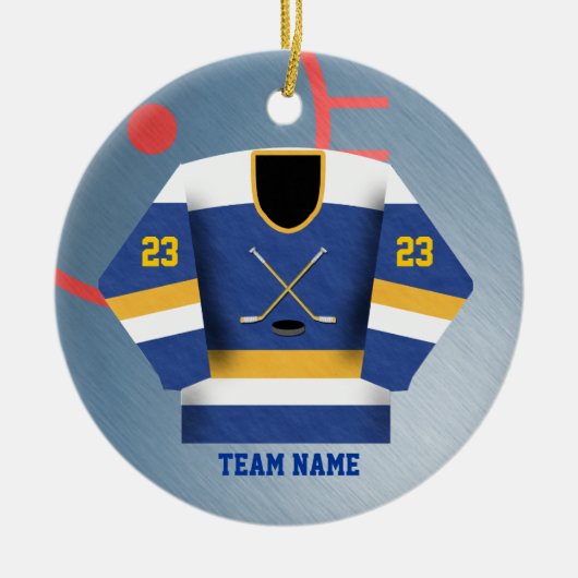 Hockey-Spieler-Jersey-Verzierung Keramikornament (Vorne)