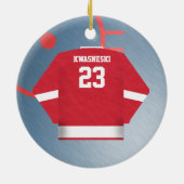 Hockey-Spieler-Jersey-Verzierung Keramikornament (Hinten)