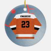 Hockey-Spieler-Jersey-Verzierung Keramikornament (Hinten)