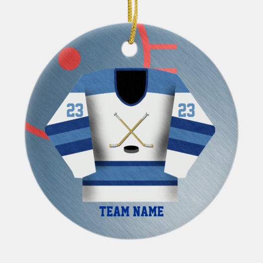Hockey-Spieler-Jersey-Verzierung Keramikornament (Vorne)
