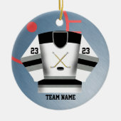 Hockey-Spieler-Jersey-Verzierung Keramikornament (Vorne)