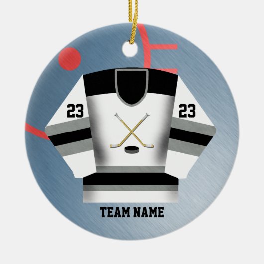 Hockey-Spieler-Jersey-Verzierung Keramikornament (Vorne)