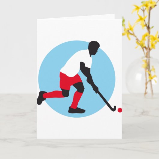 Hockey-Spieler Karte (Gelbe Blume)