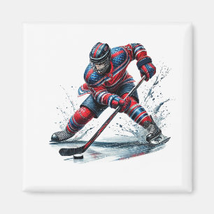 Hockey-Spieler-Magnet Magnet