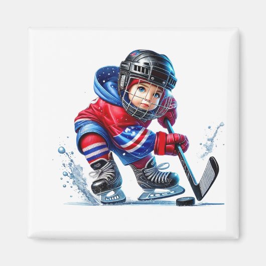 Hockey-Spieler-Magnet Magnet (Vorne)