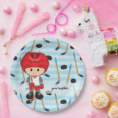 Hockey-Spieler Pappteller (Party)