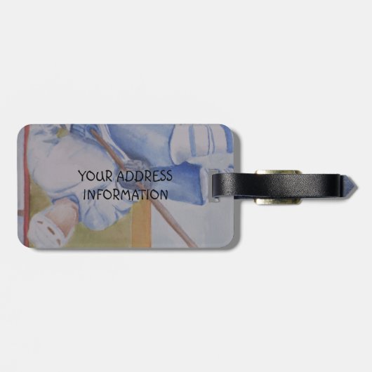 HOCKEY-SPIELER-PERSONALISIERTER GEPÄCK-UMBAU GEPÄCKANHÄNGER (Rückseite horizontal)