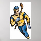 Hockey-Spieler Poster (Vorne)