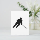 Hockey-Spieler Postkarte (Stehend Vorderseite)