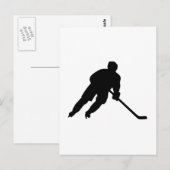 Hockey-Spieler Postkarte (Vorne/Hinten)