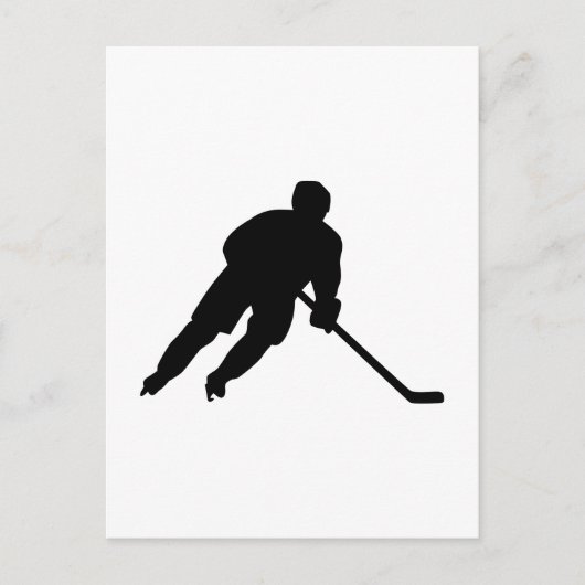 Hockey-Spieler Postkarte (Vorderseite)