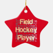 Hockey-Spieler-Sonderaktion Keramik Ornament (Vorne)
