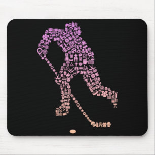 Hockey-Spieler-Symbol Hockey-Spieler-Ausrüstung _ Mousepad