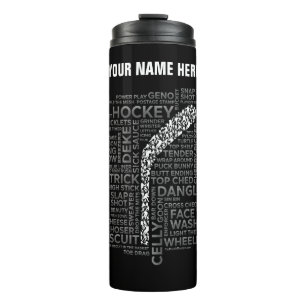 Hockey-Spieler und Slang Thermosbecher