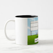 Hockey-Spieler - Weibliche Zweifarbige Tasse (Links)