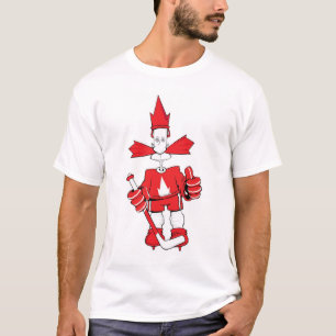 Hockey-Spieler-Weiß Kanadas stolzes T-Shirt