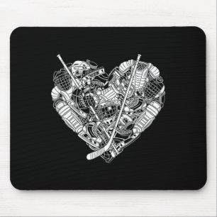 Hockey-Spielerausrüstung Herzform Liebe Mousepad