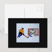 Hockey Sport Penalty Shot Postkarte (Vorne/Hinten)
